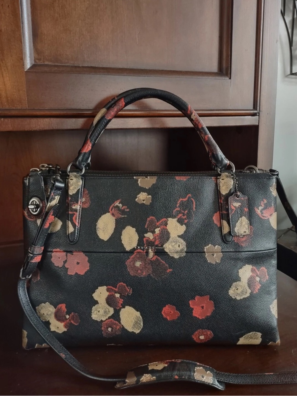 COACH BURROUGH FLORAL TURNKEY